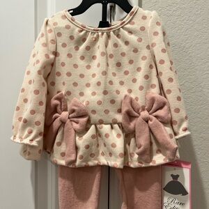 Pink Polka Dot Outfit with Bows